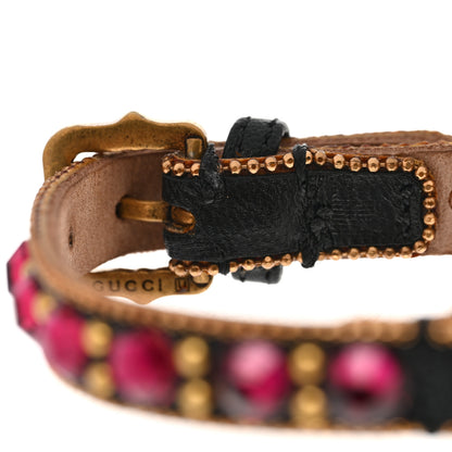 Gucci Calfskin Crystal Double G Bracelet Gold 6 of 7