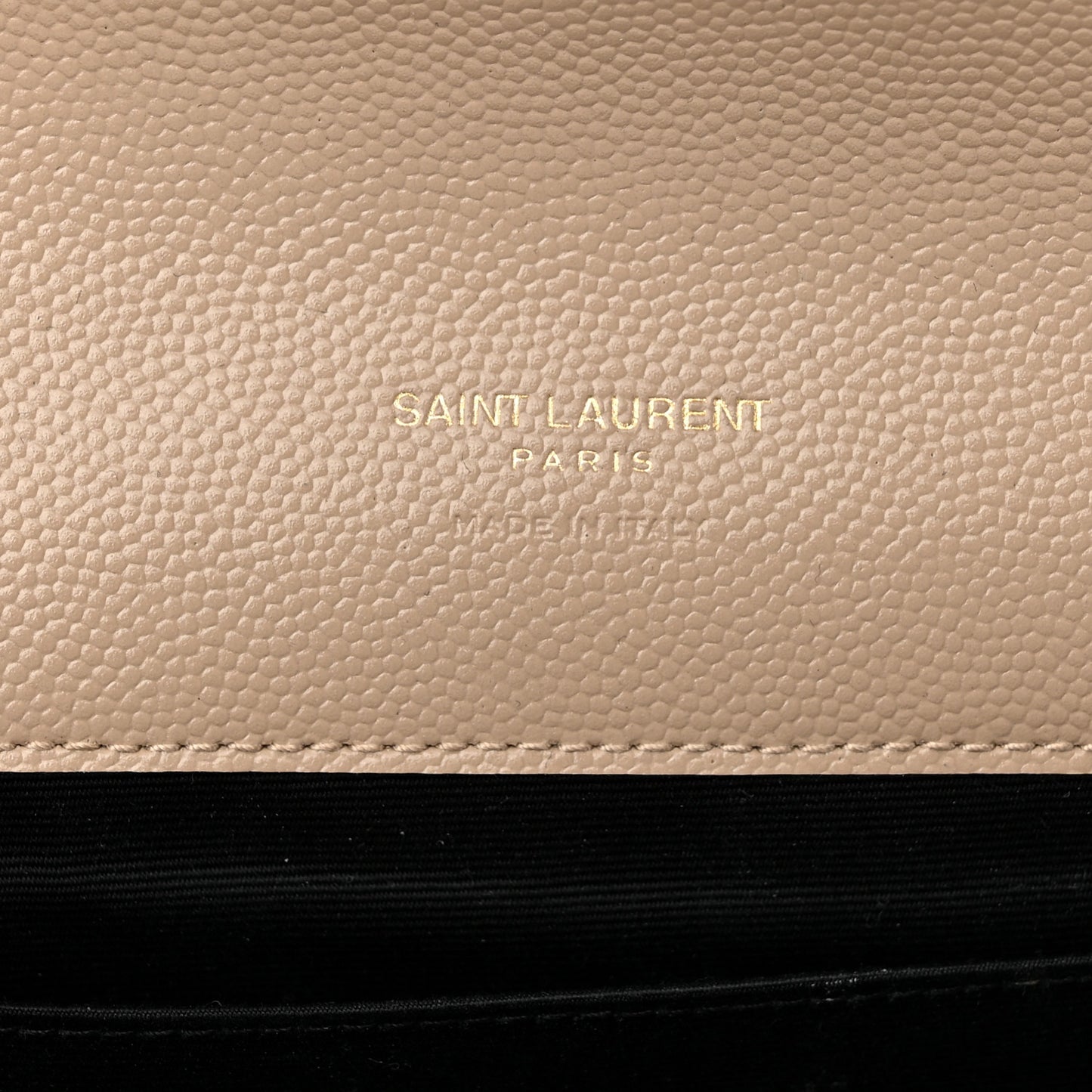 Grain De Poudre Textured Mixed Matelasse Triquilt Monogram Clutch Dark Beige