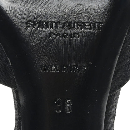 Saint Laurent Jacquard All-Over Monogram Le Maillon 60mm Mules 38 Black 7 of 9