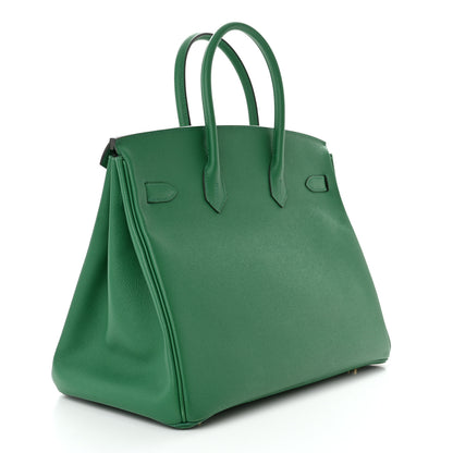 Hermes Epsom Birkin 35 Vert Vertigo 3 of 20