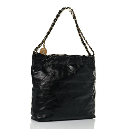 Chanel Shiny Calfskin Quilted Small Chanel 22 Black 3 of 12