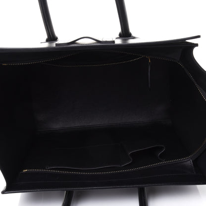 Celine Elephant Calfskin Mini Bi-Color Luggage Black White 4 of 6