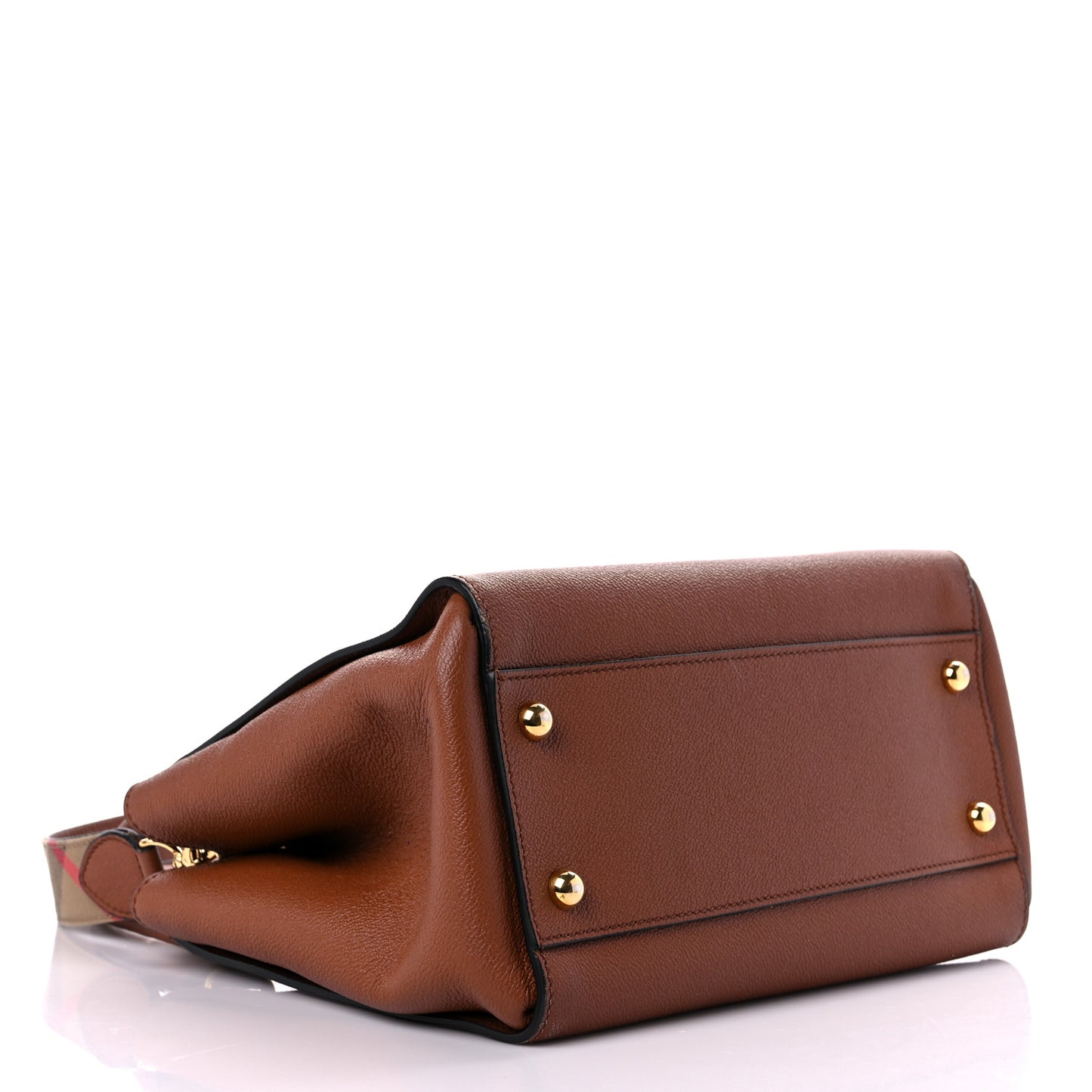Soft Grain Calfskin Medium Dashwood Buckle Tote Brown