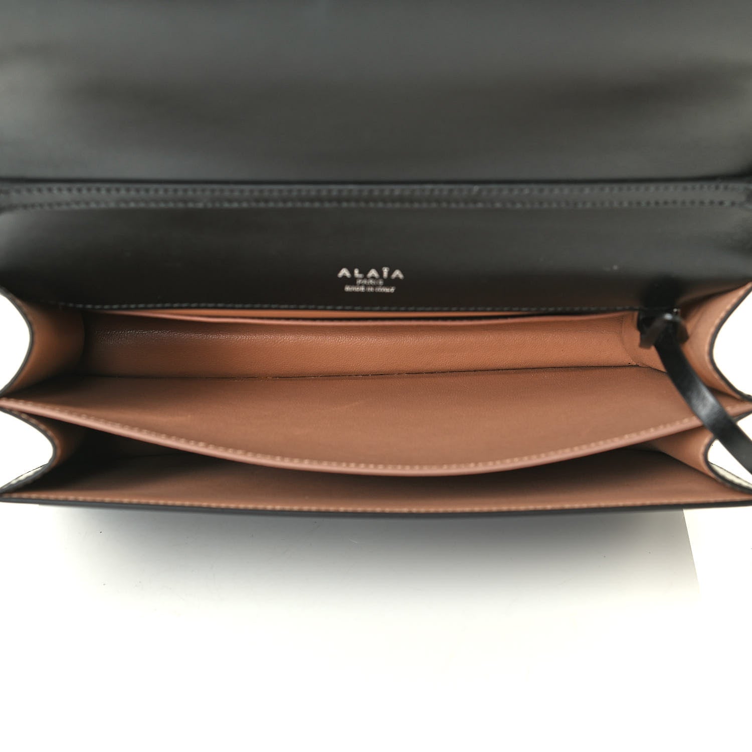 Alaia Calfskin Laser Cut Studded Medium Franca Crossbody Black 4 of 5