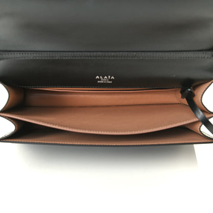 Alaia Calfskin Laser Cut Studded Medium Franca Crossbody Black 4 of 5