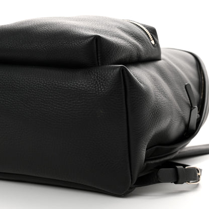 Balenciaga Calfskin Logo Small Everyday Backpack Black White 10 of 14