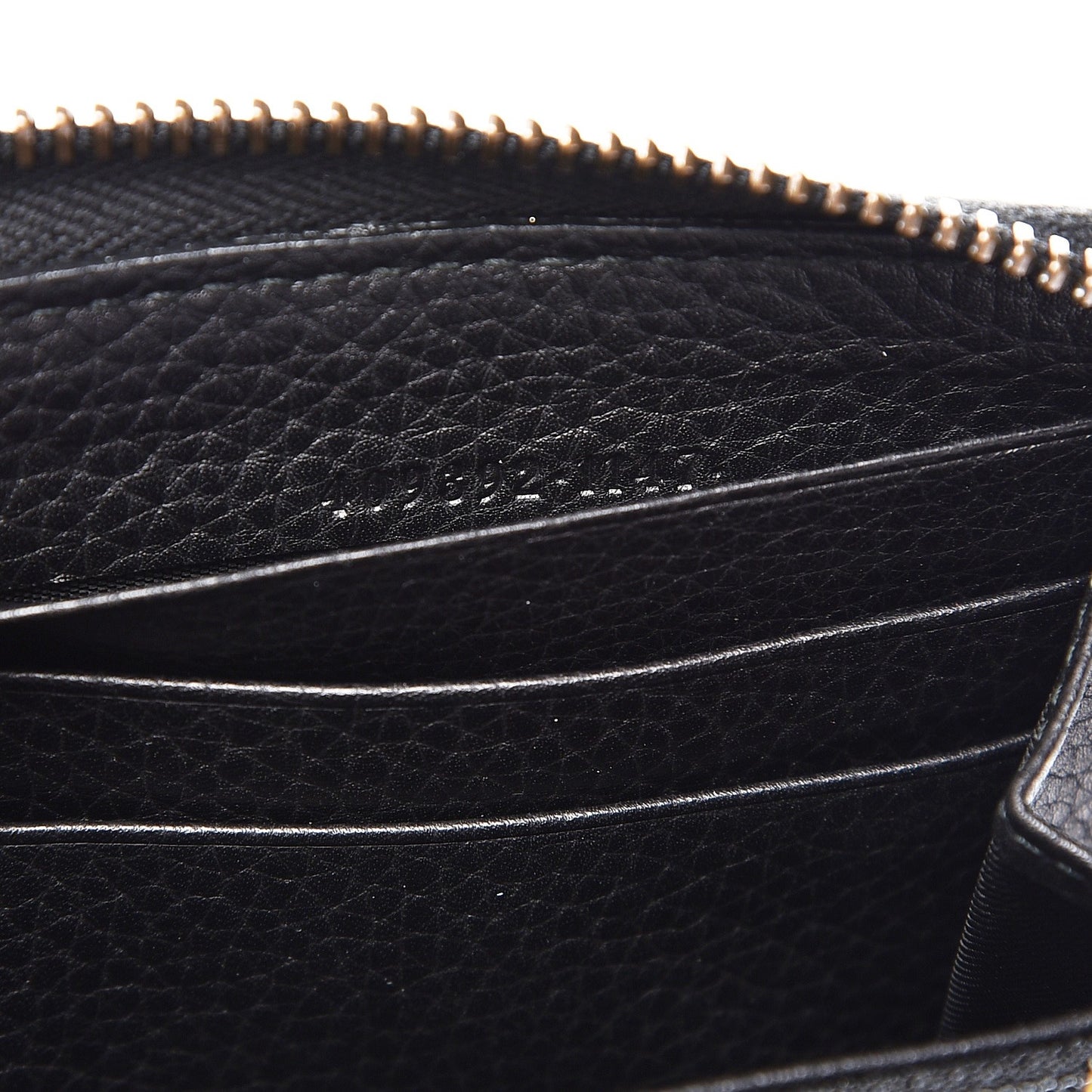 Cellarius Calfskin GG Marmont Charm Zip Around Wallet Black