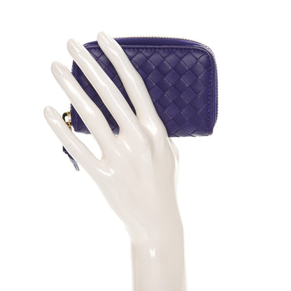 Bottega Veneta Nappa Intrecciato Zip Around Coin Purse Anemone 9 of 17