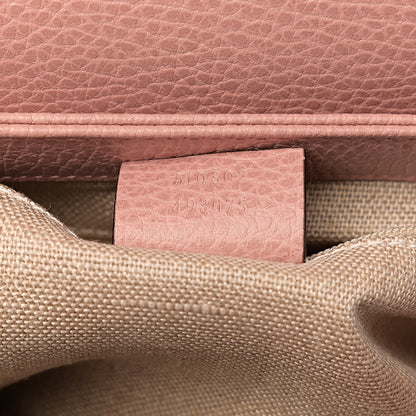 Gucci Dollar Calfskin Interlocking G Top Handle Shoulder Bag Soft Pink 6 of 9