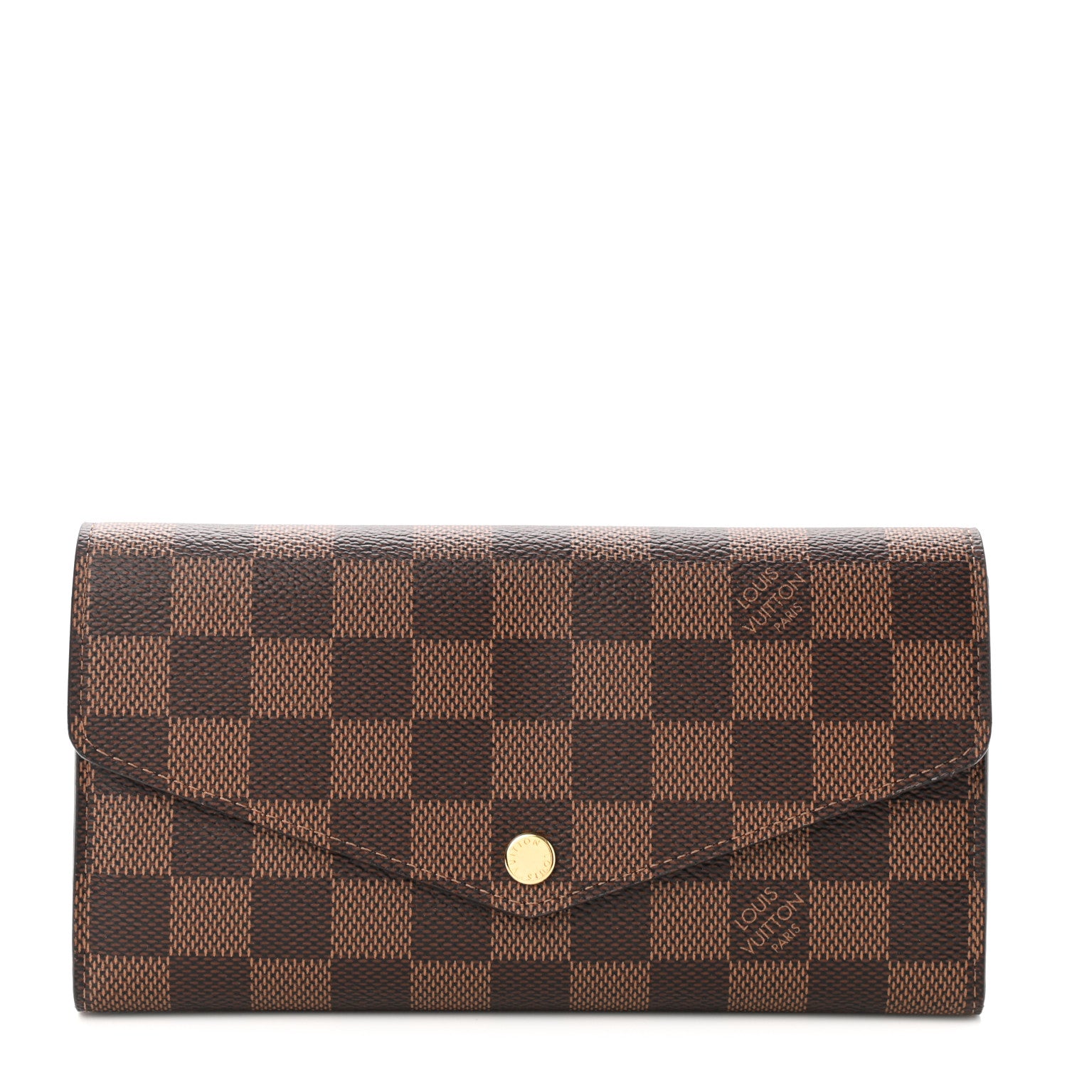 Louis Vuitton Damier Ebene Sarah Wallet NM Rose Ballerine 1 of 5