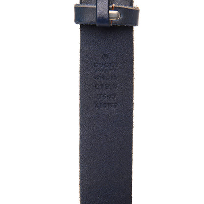 Gucci Cuoio Toscano Nickel Double G 30mm Belt 105 42 Blue 3 of 3