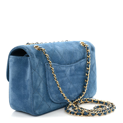 Chanel Suede Calfskin Mini Souplissimo Flap Blue 2 of 10