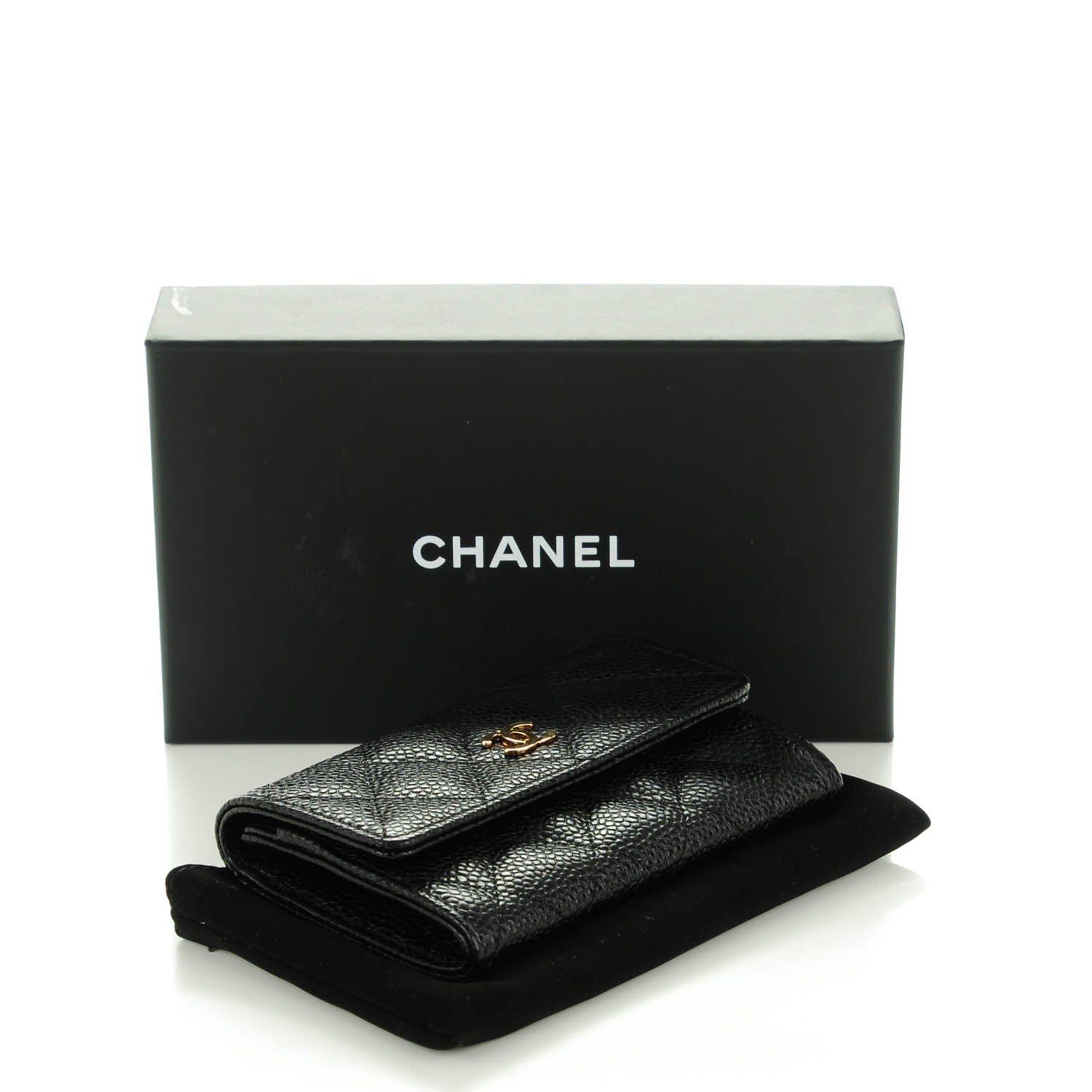 Chanel Caviar Quilted Flap Card Holder Black 4 of 8