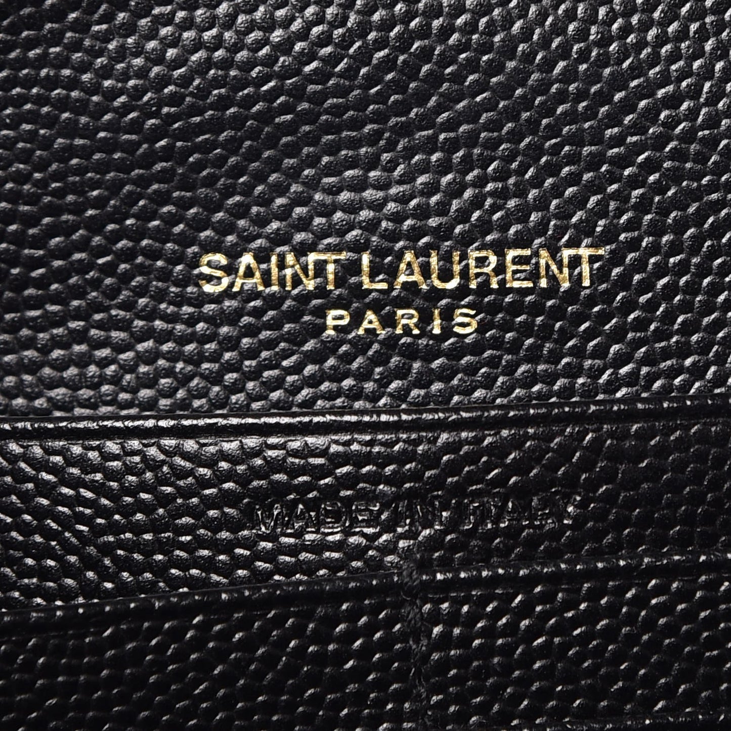 Grain De Poudre Matelasse Chevron Monogram Chain Wallet Black