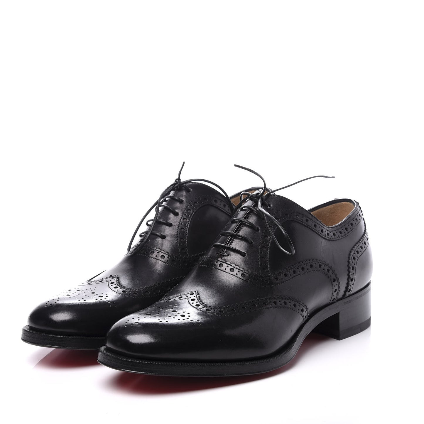 Calfskin Mens Education Flat Oxfords 39.5 Black