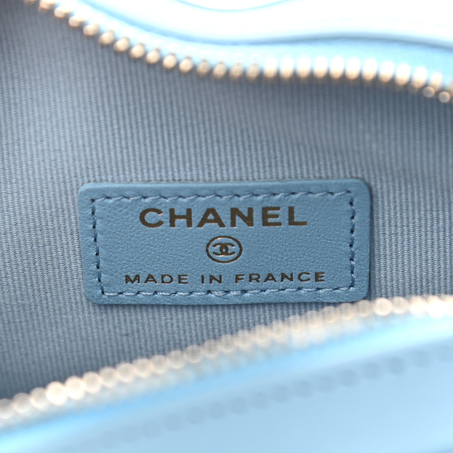 Chanel Lambskin Quilted CC In Love Heart Clutch With Chain Light Blue 6 of 11