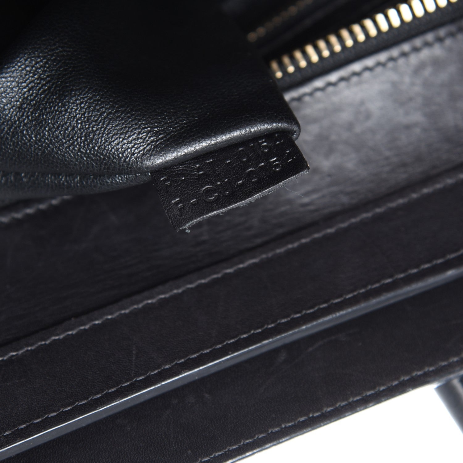 Celine Shrunken Lambskin Micro Bi-Color Luggage Black White 9 of 9