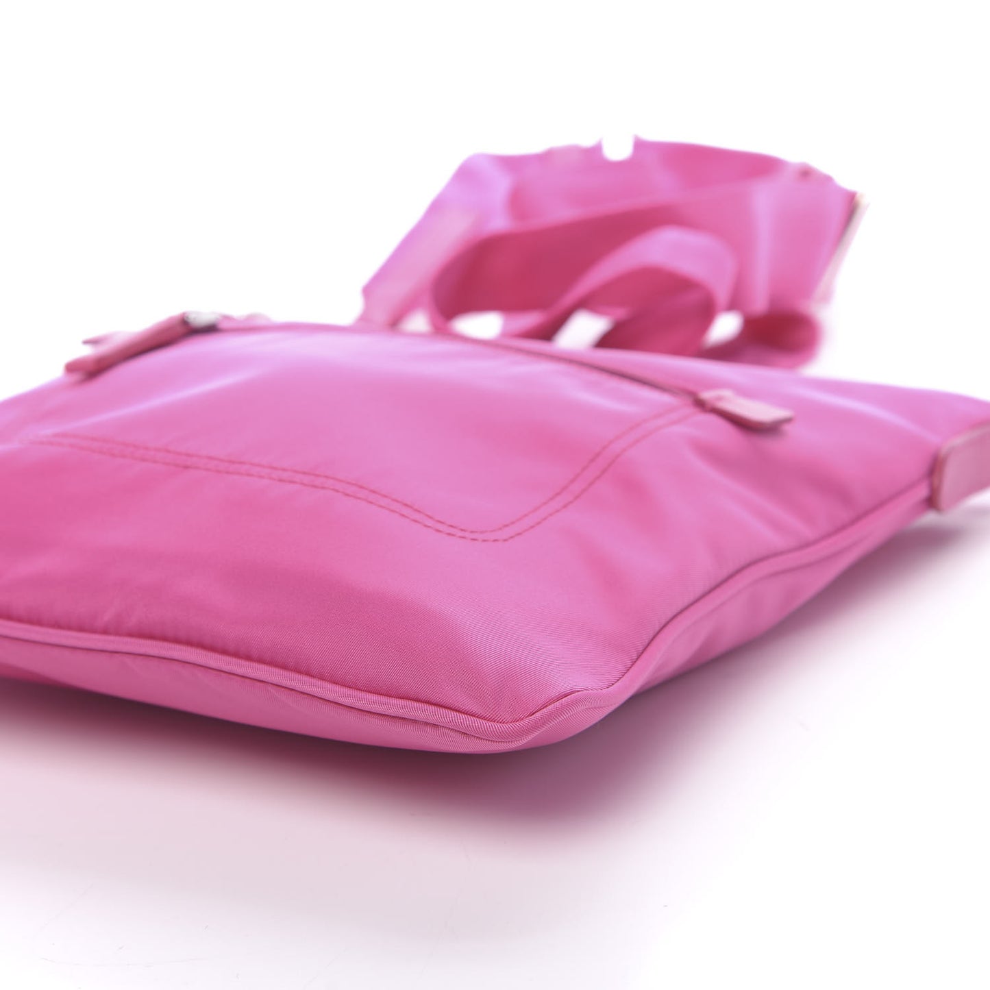 Nylon Vela Flat Messenger Bag Fuxia