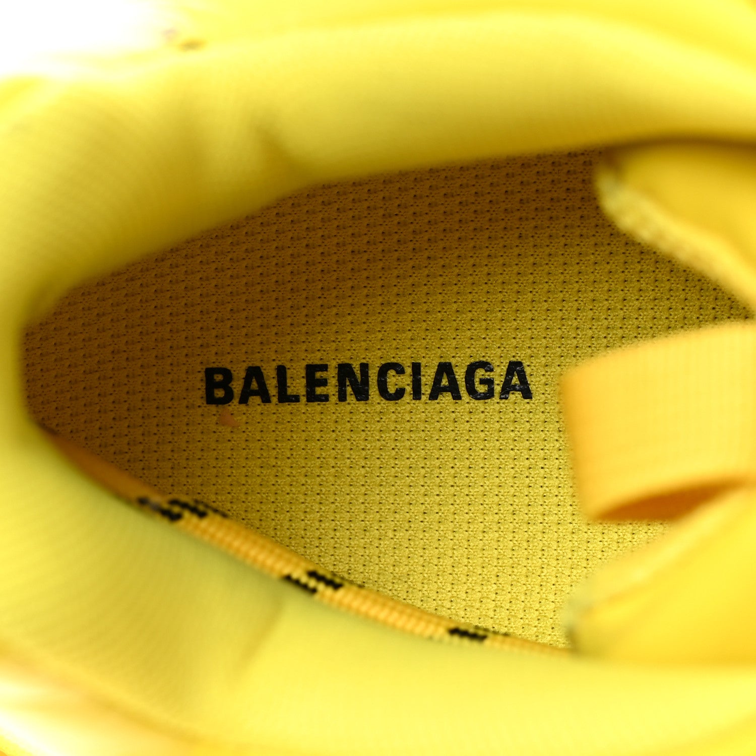 Balenciaga Calfskin Allover Logo Mens Triple S Sneakers 43 Yellow 6 of 8