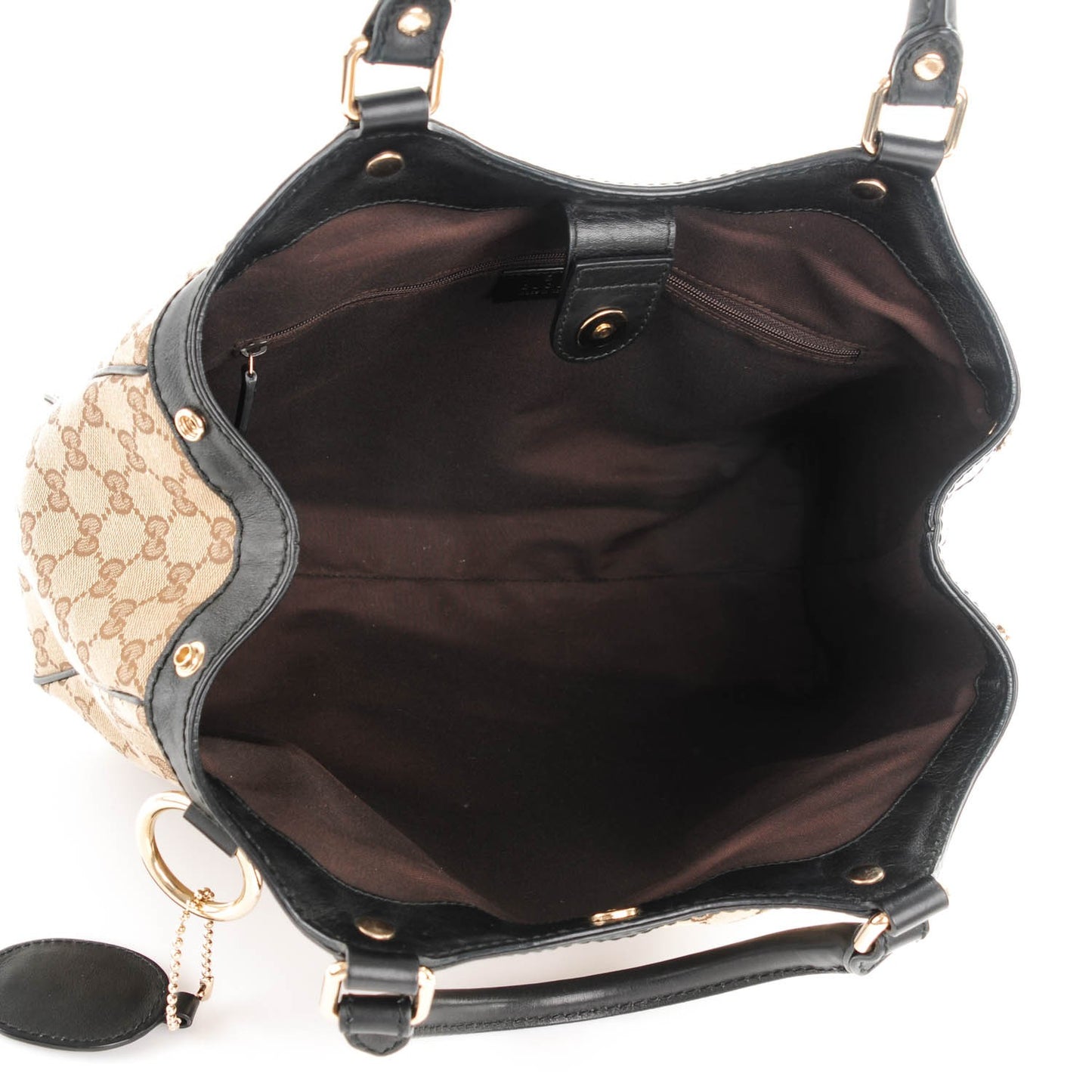 Monogram Medium Sukey Tote Beige Ebony Black