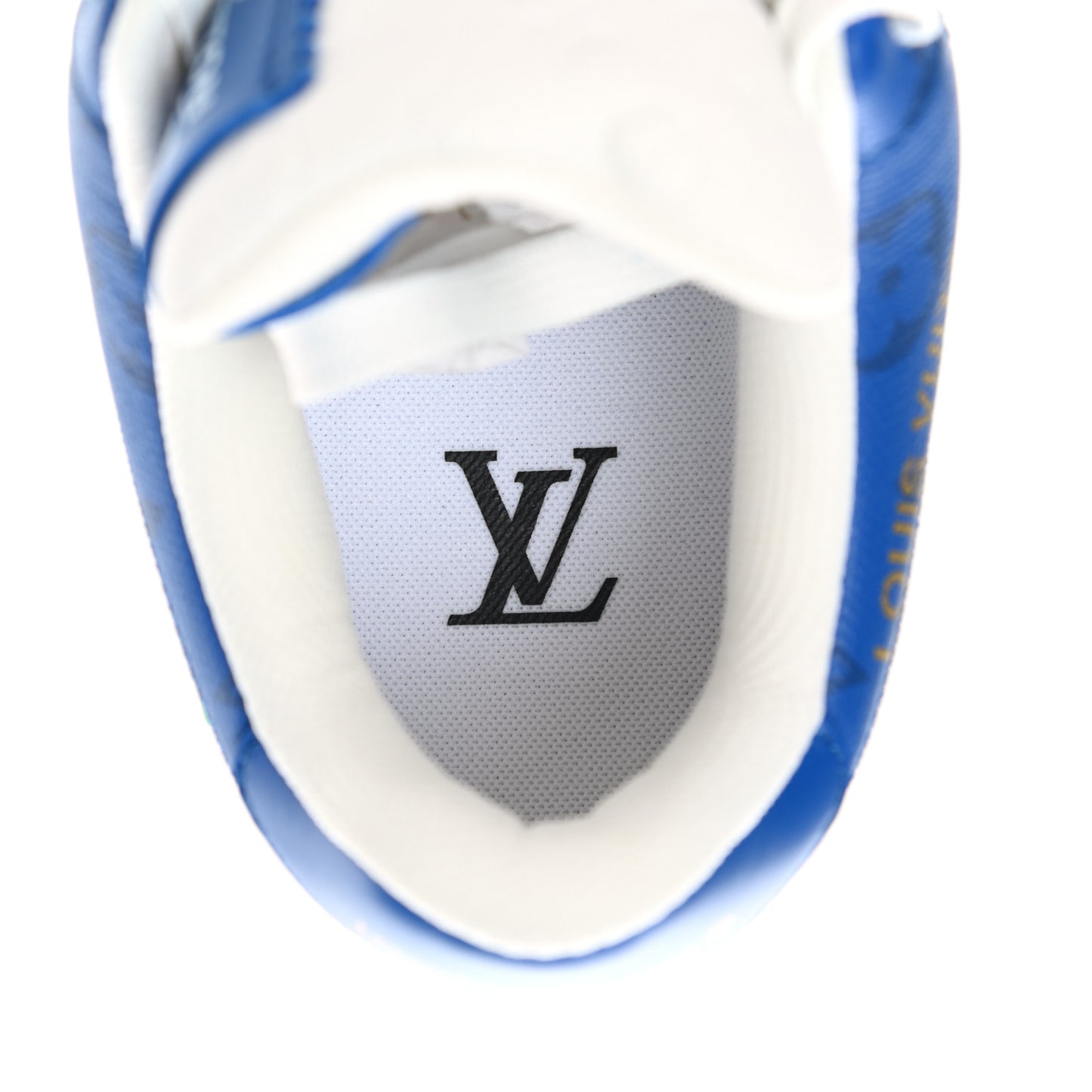 X NIKE AIR FORCE 1 Calfskin Monogram Mens Sneakers 6 Blue