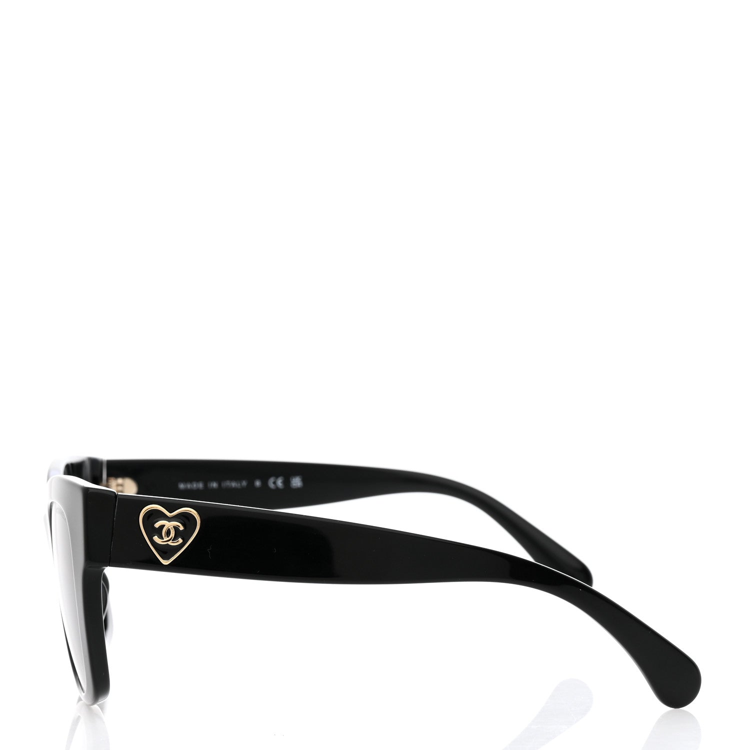 Chanel Acetate Square CC Heart Sunglasses 5478-A Black 3 of 8
