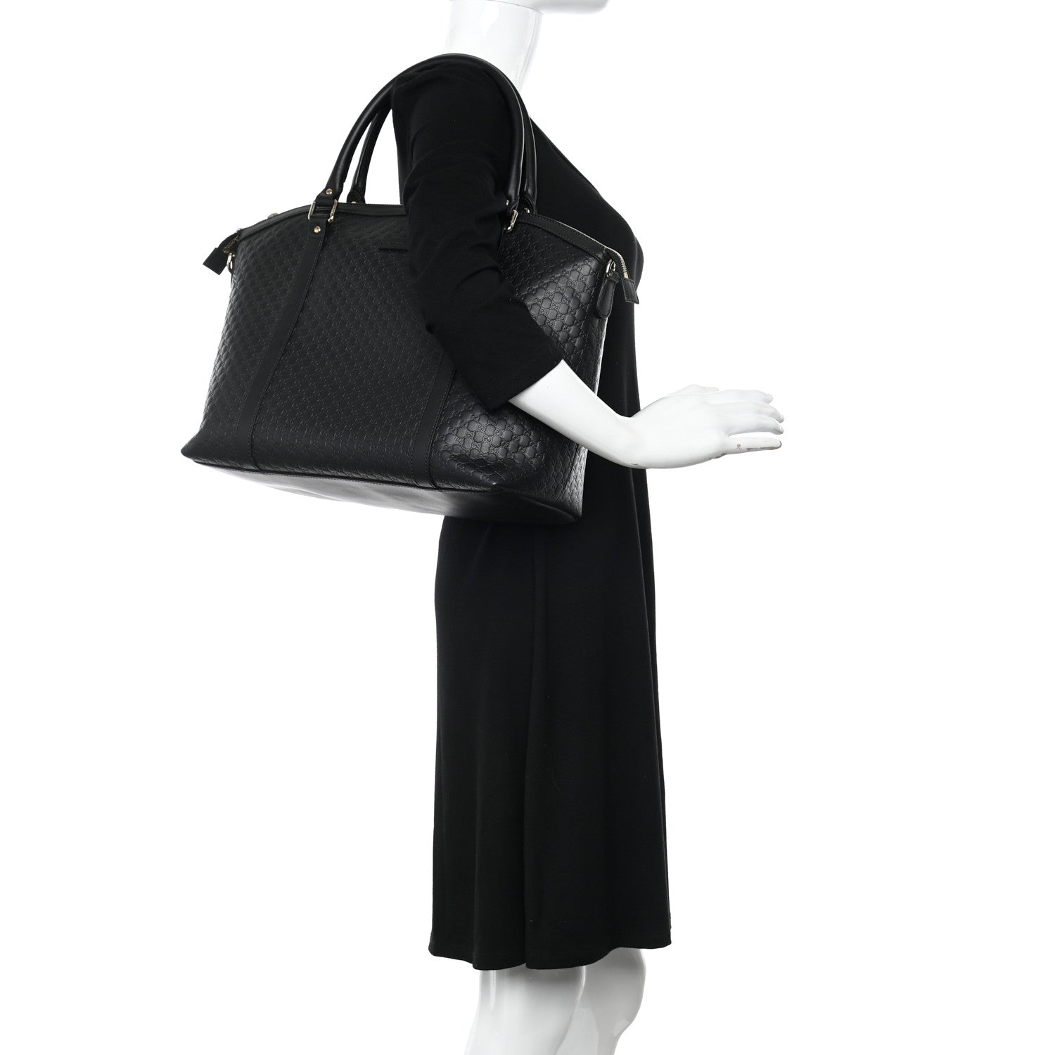 Gucci Soft Microguccissima Large Dome Satchel Black 2 of 10