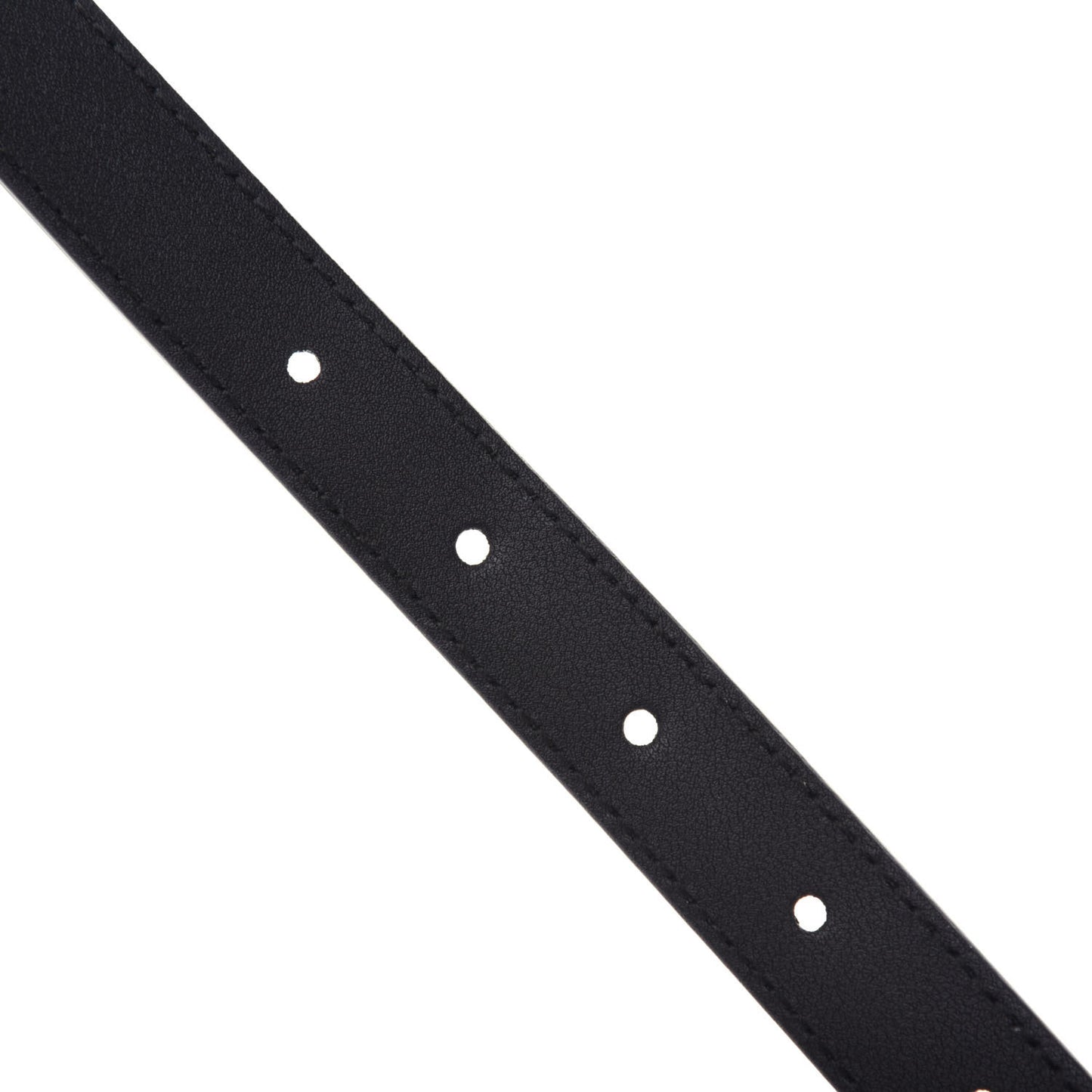 Calfskin Pearl Double G 20mm Belt 70 28 Black Cream