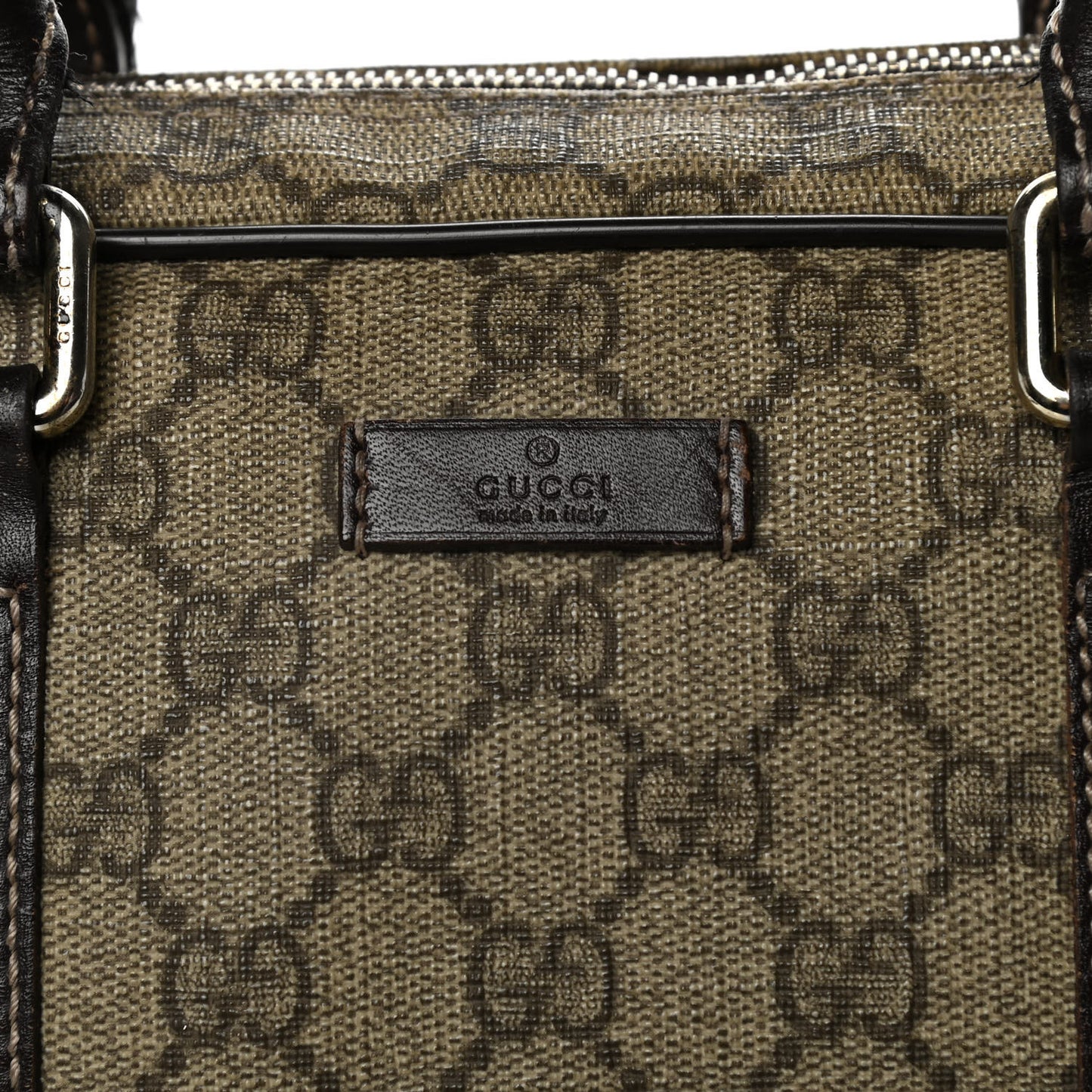 GG Plus Monogram Briefcase Dark Brown