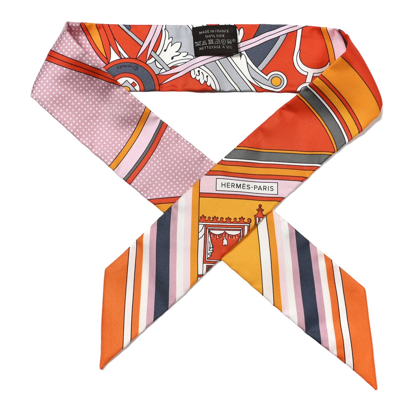 Silk Washington's Carriage Detail Twilly Orange Jaune