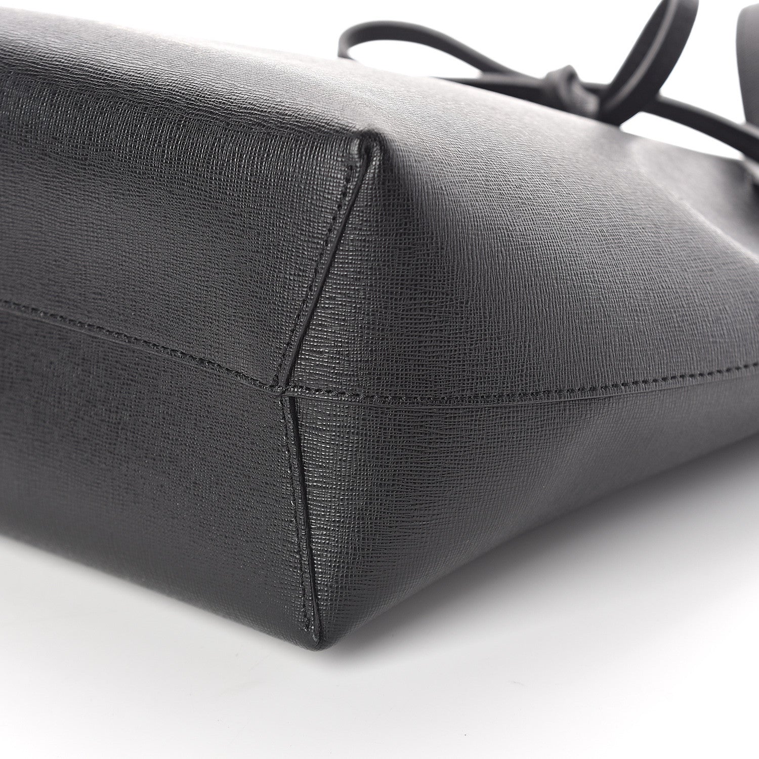 Mansur Gavriel Saffiano Mini Bucket Bag Black 8 of 8