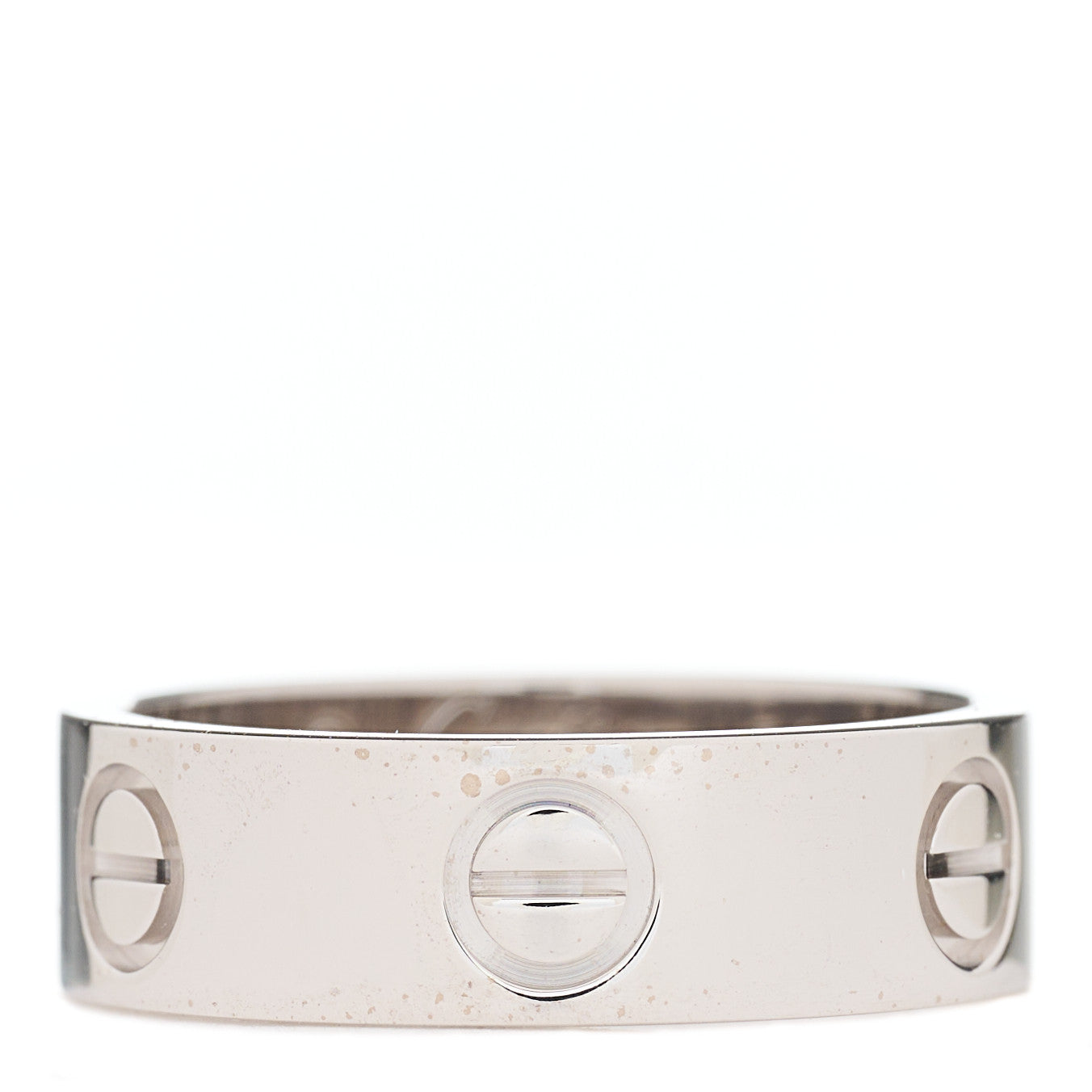 Cartier 18K White Gold 5.5mm LOVE Ring 51 5.75 1 of 3