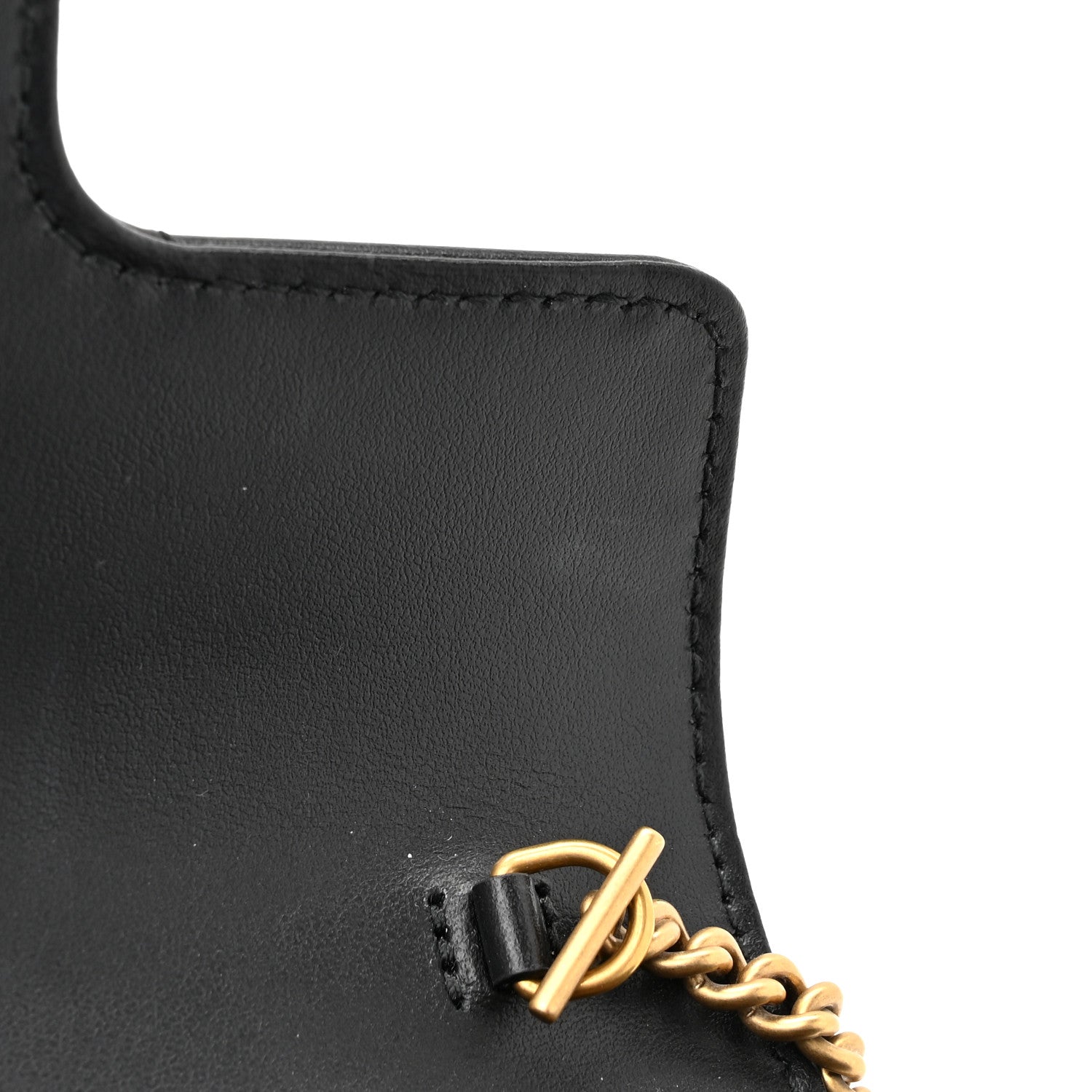 Gucci Calfskin Matelasse Super Mini GG Marmont Shoulder Bag Black 11 of 11