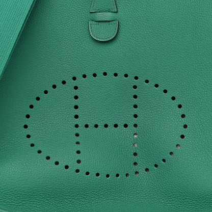 Hermes Taurillon Clemence Evelyne III PM Vert Jade 8 of 10