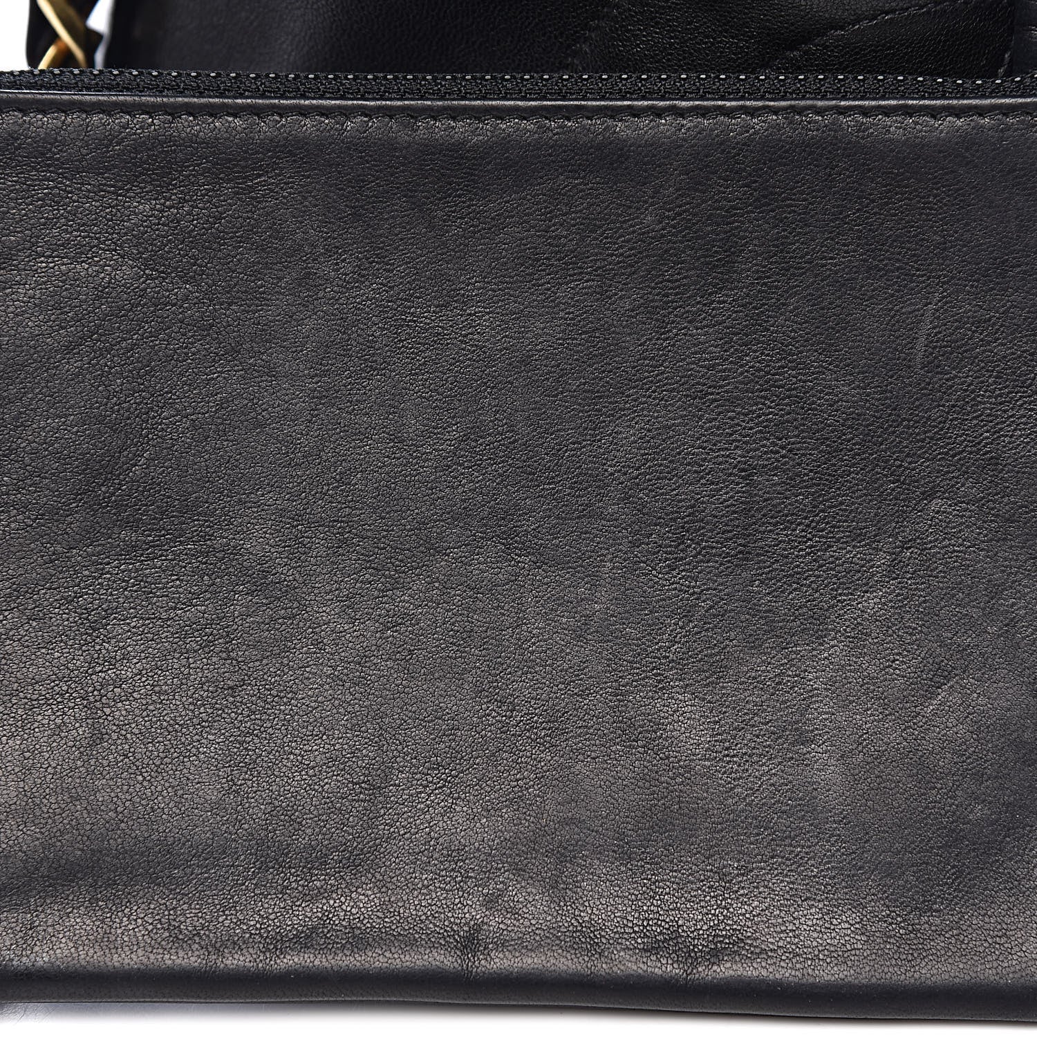 Chanel Lambskin CC Stitched Drawstring Bucket Bag Black 10 of 16