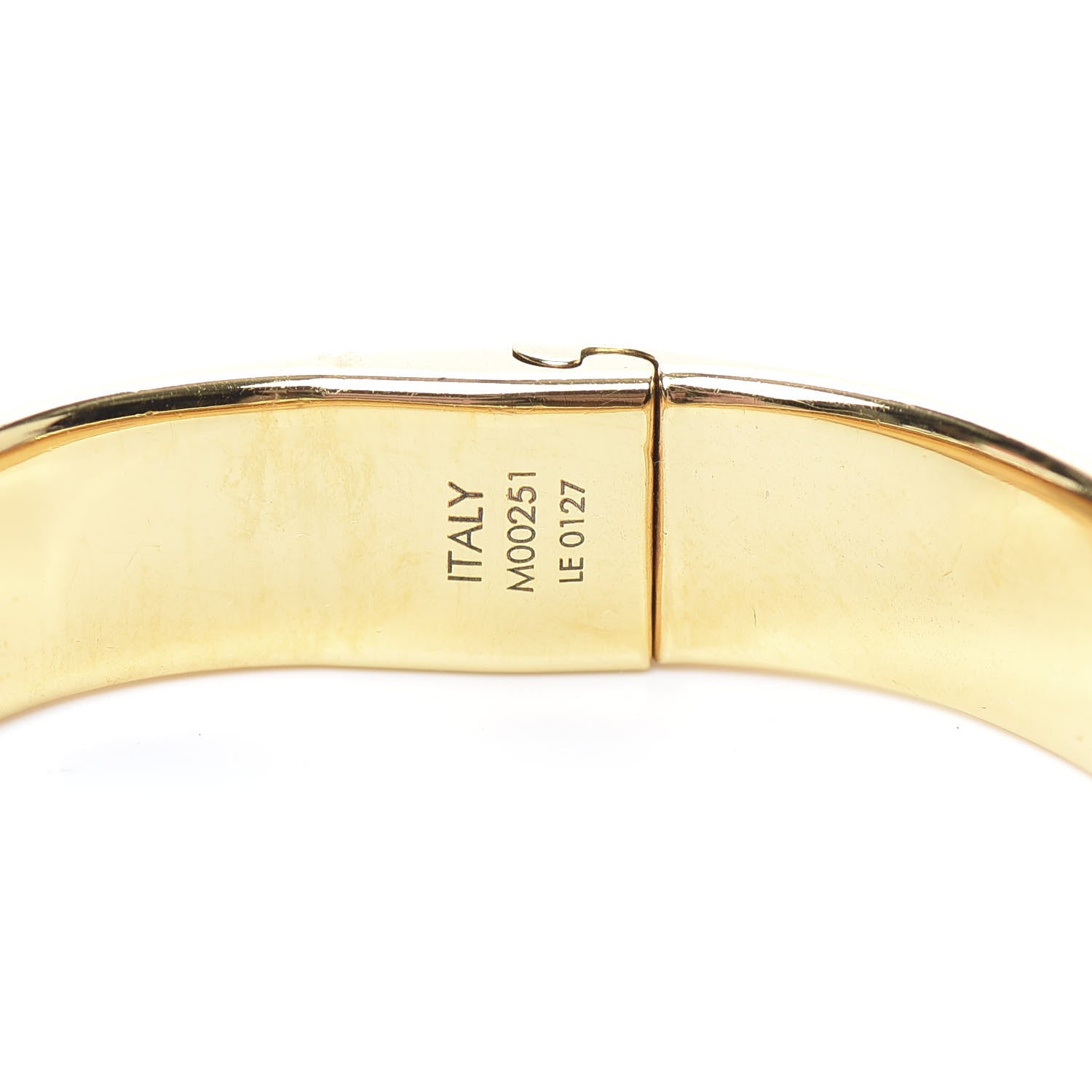 Louis Vuitton Brass Monogram Nanogram Cuff S Gold 6 of 7