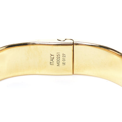 Louis Vuitton Brass Monogram Nanogram Cuff S Gold 6 of 7