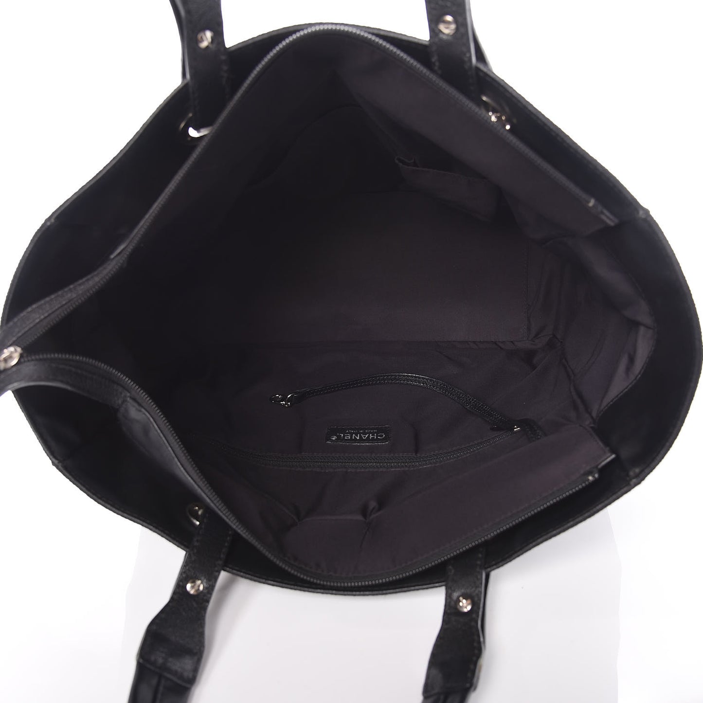 Coated Canvas Large Paris Biarritz Tote Black