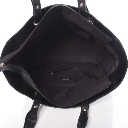 Chanel Coated Canvas Large Paris Biarritz Tote Black 5 of 9