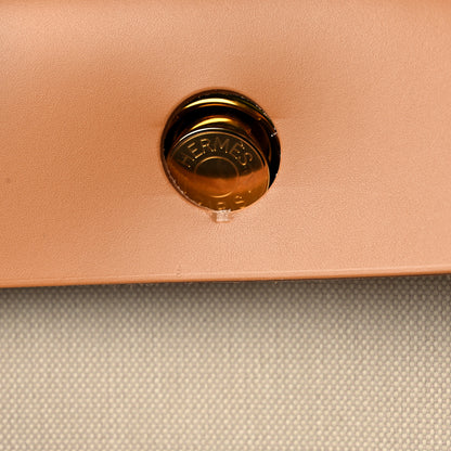 Hermes Vache Hunter Toile Herbag Zip 31 PM Trench Gold 13 of 14