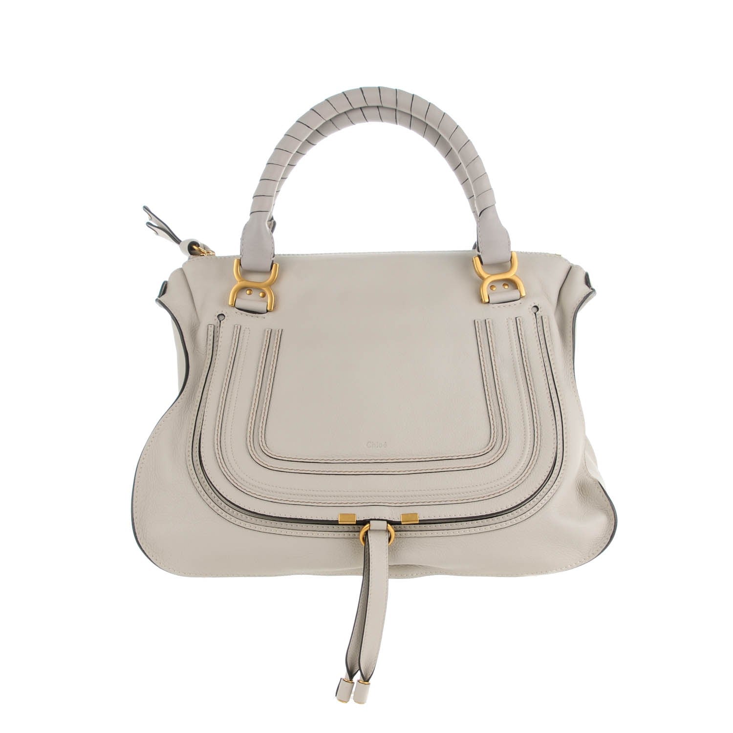 Chloe Calfskin Large Marcie Satchel Dove 1 of 8