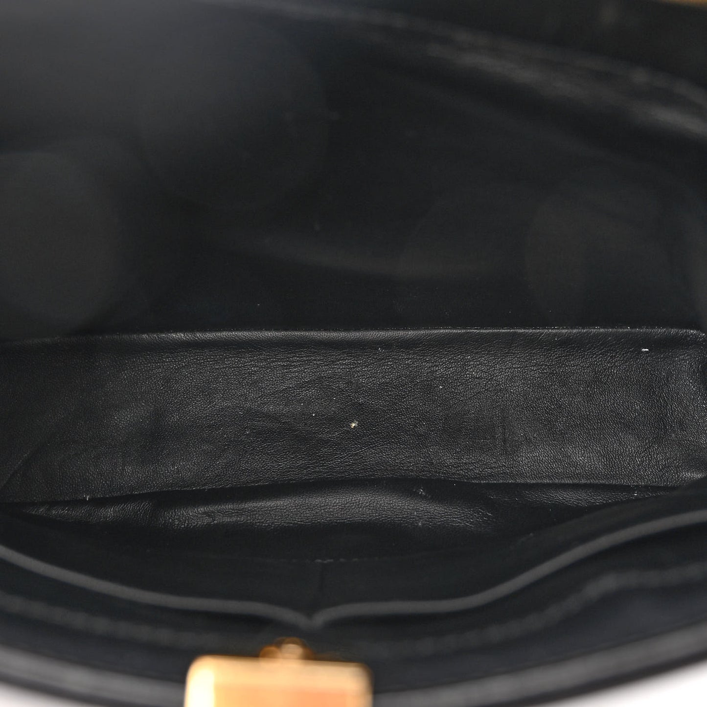 Calfskin Le Dix Soft Cabas M Shoulder Bag Black