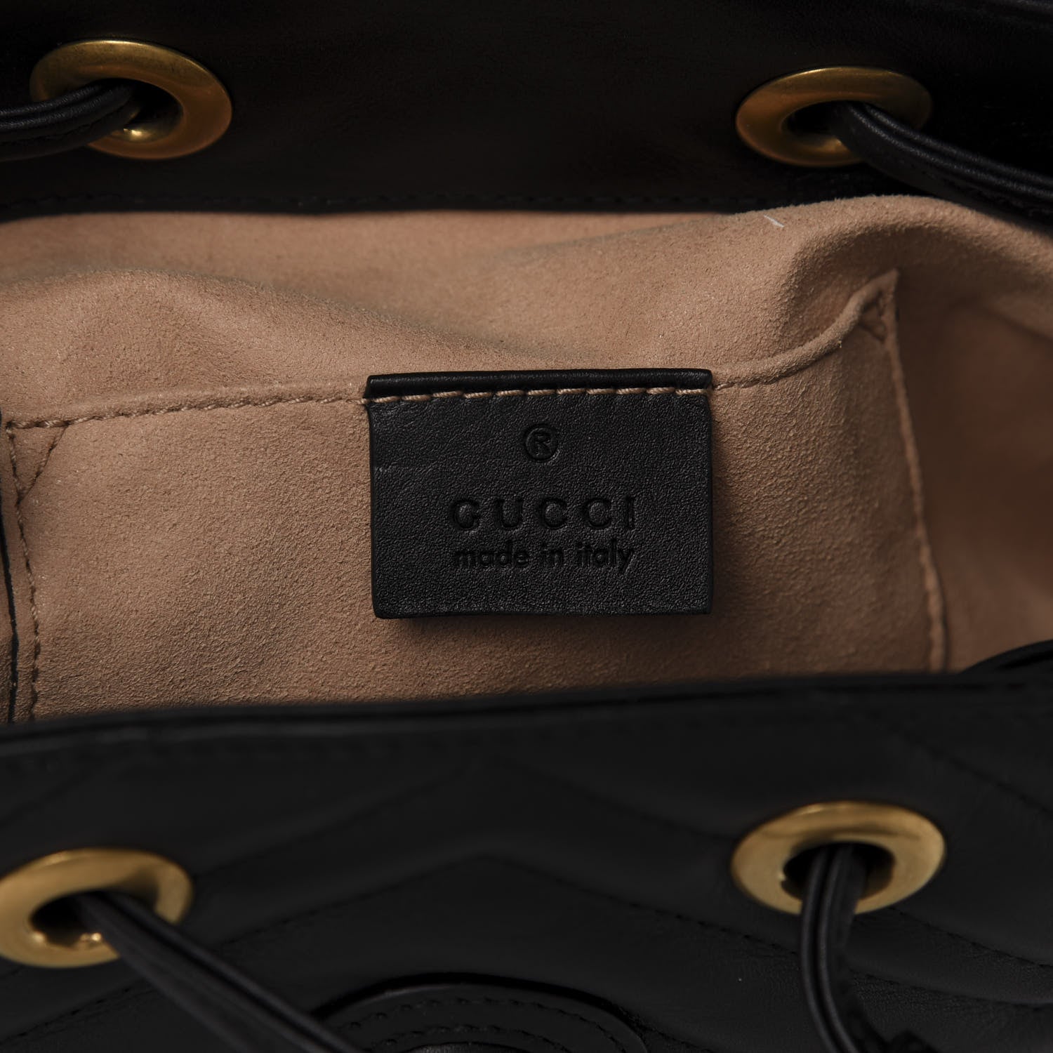 Gucci Calfskin Matelasse GG Marmont Flap Backpack Black 7 of 8