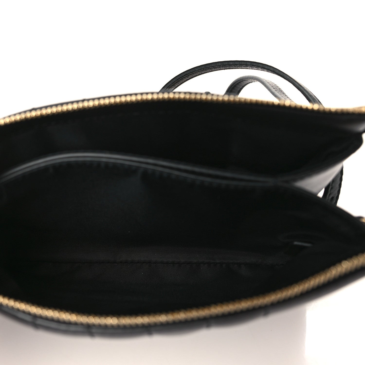 Burberry Lambskin Quilted Lola Double Pouch Crossbody Black 5 of 9