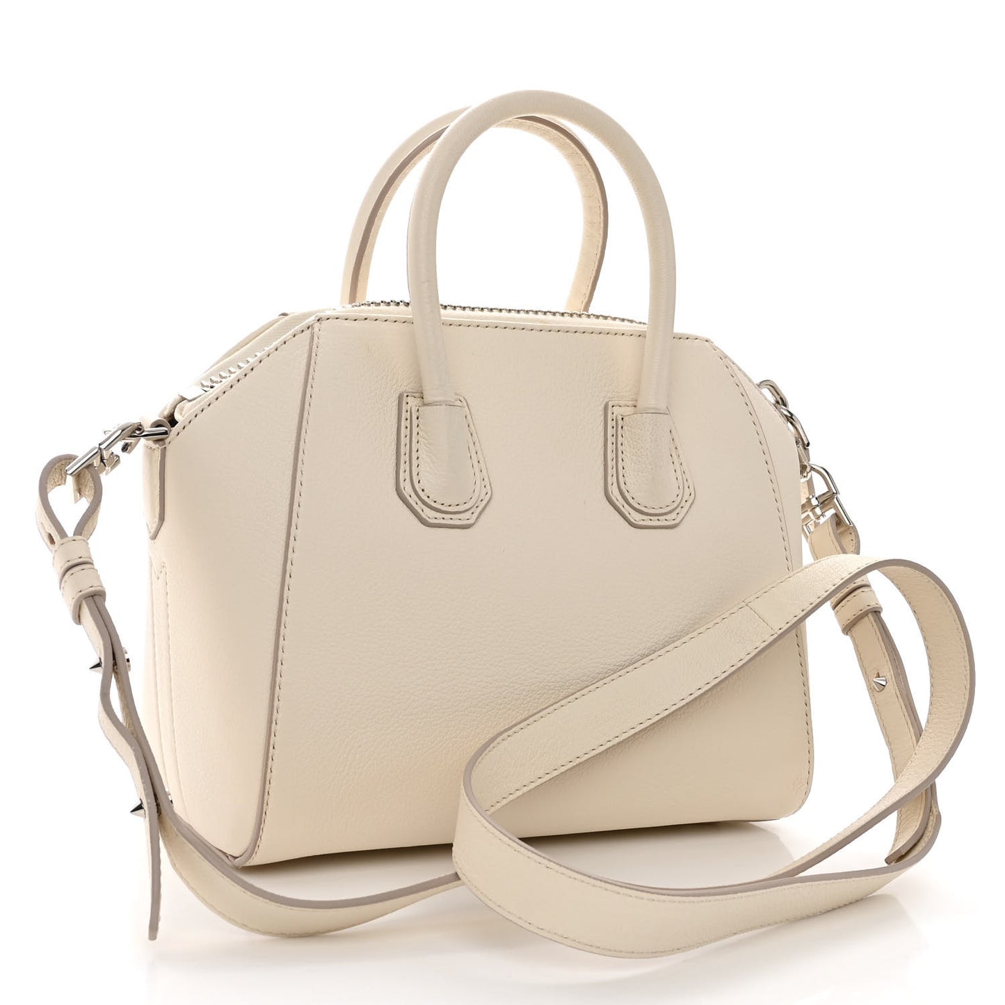 Sugar Goatskin Mini Antigona Beige Buff