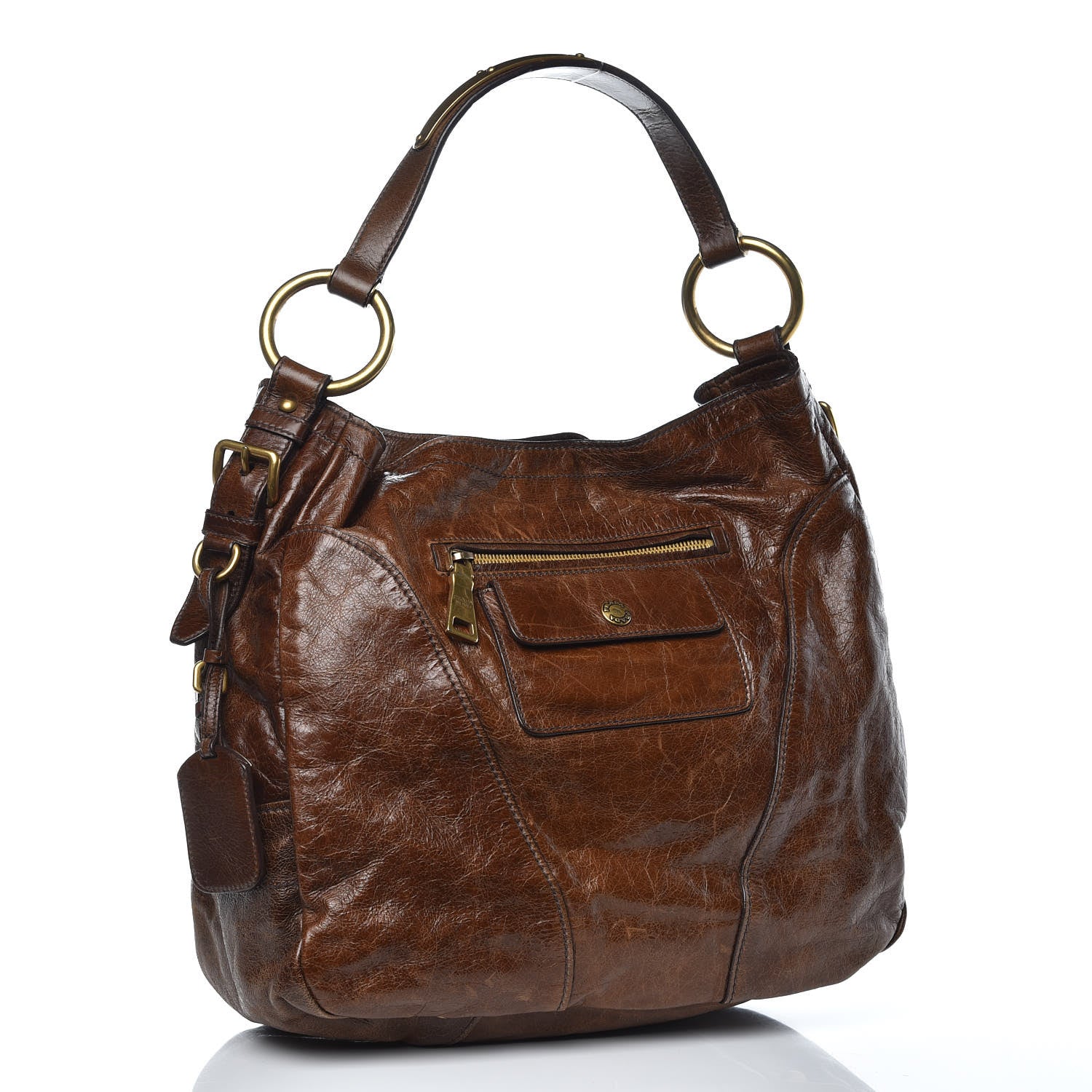 Prada Vitello Shine Hobo Nocciolo 3 of 13