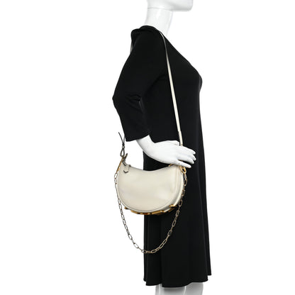 Fendi Vitello Grace Matte Mini Fendigraphy Hobo Bag White Ice 2 of 16