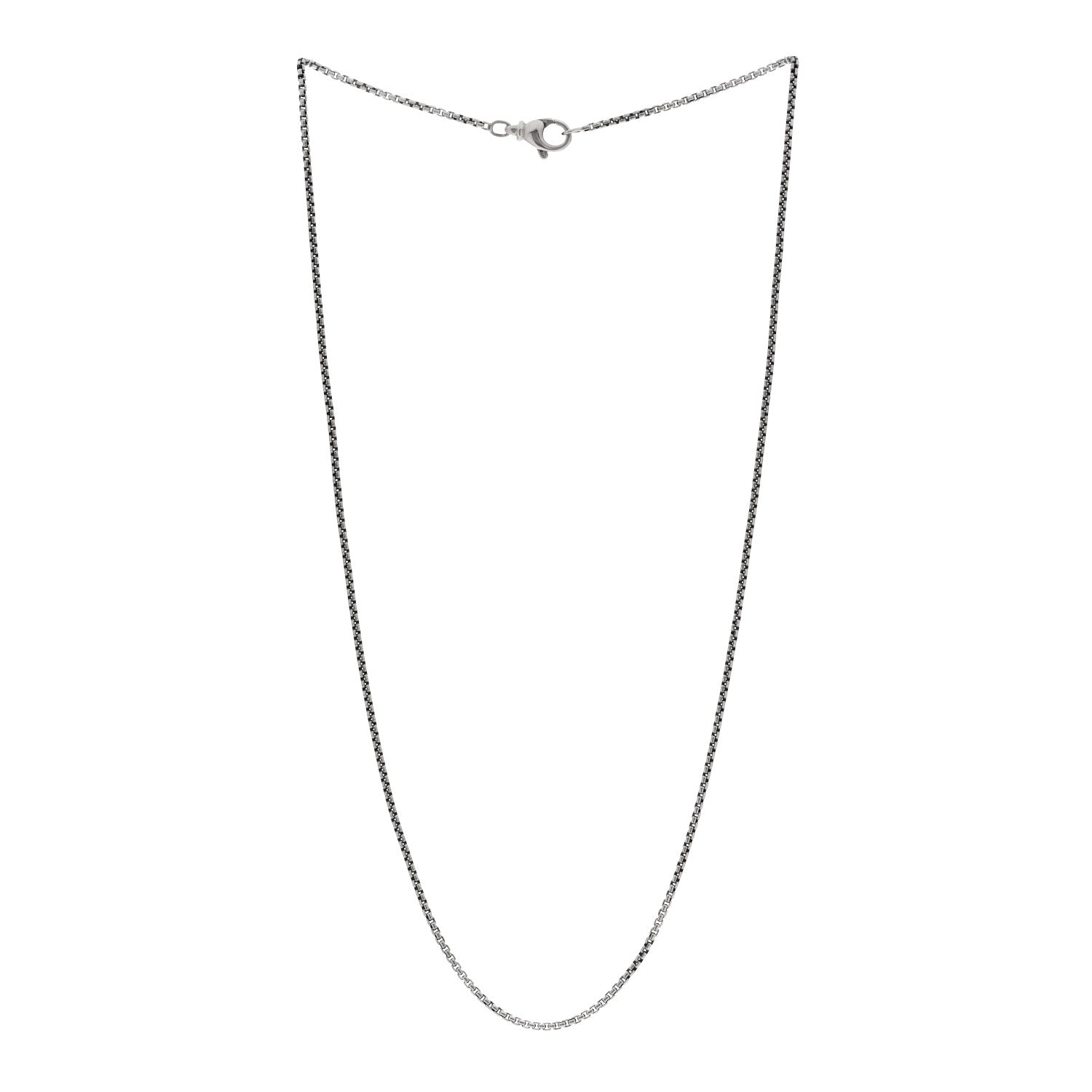 David Yurman Sterling Silver 1.7mm Baby Box Chain Necklace 20" 3 of 4