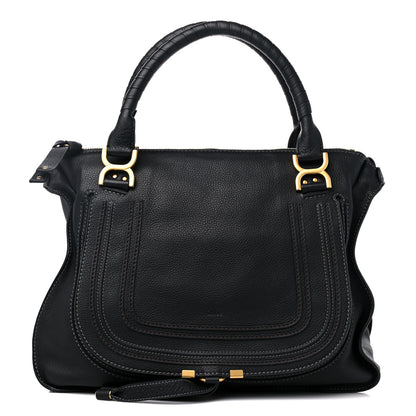 Chloe Calfskin Large Marcie Satchel Black 1 of 11