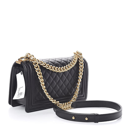 Chanel Lambskin Quilted Medium Boy Flap Black 3 of 10